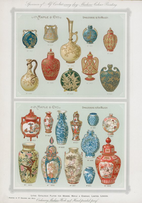Catalogue plates for Messrs Maple & Co Ltd, London by English School