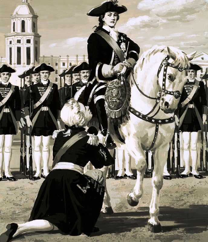 Catherine Led an Army Revolt That Toppled Her Husband, Czar Peter by English School