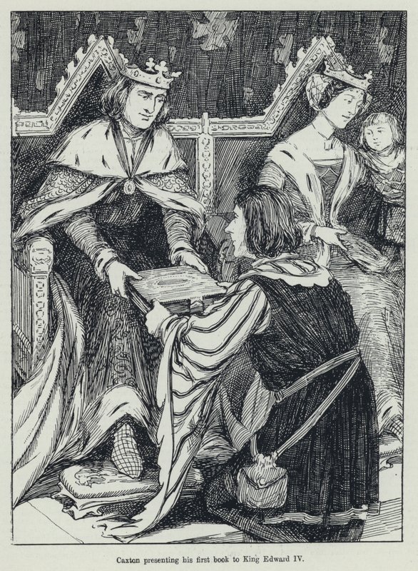 Caxton presenting his first book to King Edward IV by English School