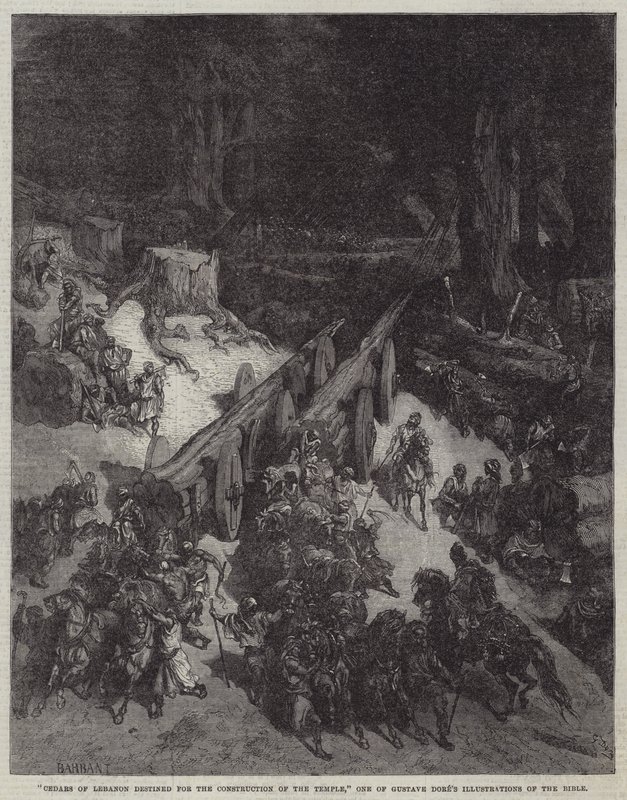 "Cedars of Lebanon destined for the Construction of the Temple," One of Gustave Dore