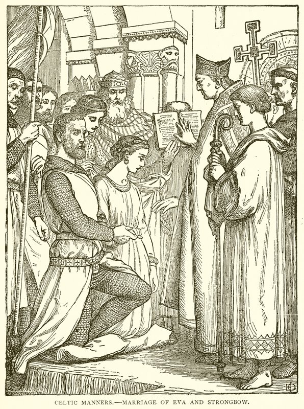 Celtic Manners--Marriage of Eva and Strongbow by English School