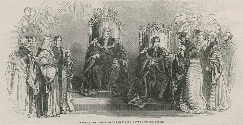 Ceremony of Inducting the New Lord Mayor into His Office by English School
