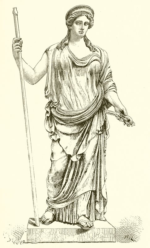 Ceres Found at Ostia in 1856 (Museum of the Vatican) by English School