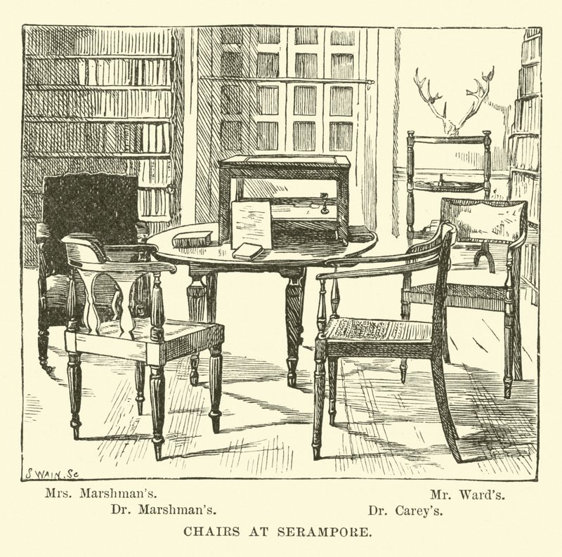 Chairs at Serampore by English School