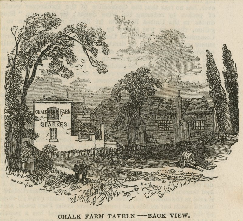 Chalk Farm Tavern, London, Back View by English School