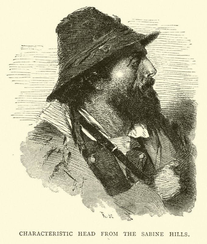 Characteristic head from the Sabine Hills by English School