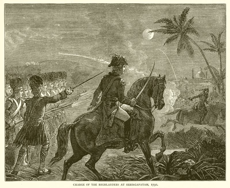 Charge of the Highlanders at Seringapatam, 1792 by English School