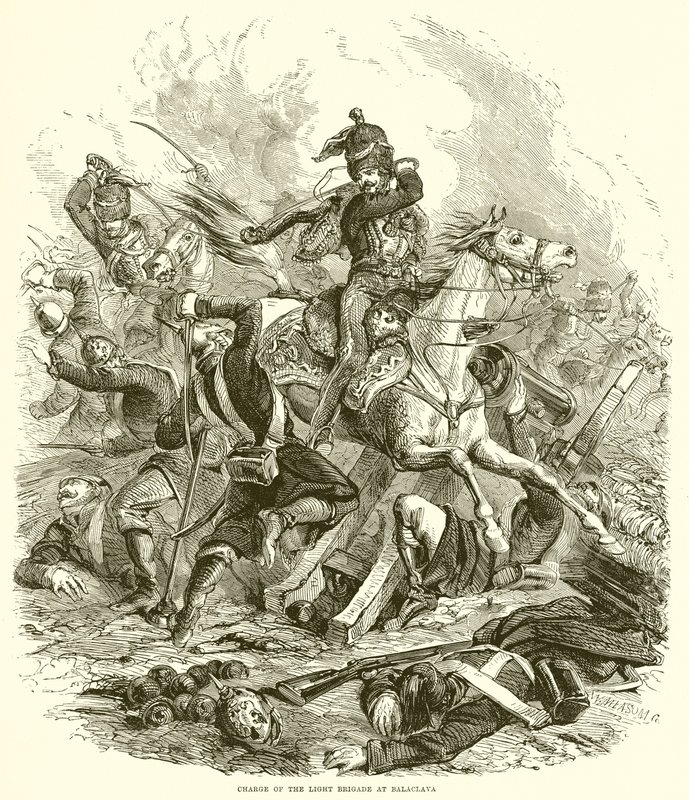 Charge of the Light Brigade at Balaclava by English School