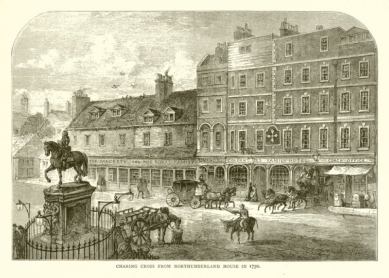 Charing Cross from Northumberland House in 1750 by English School