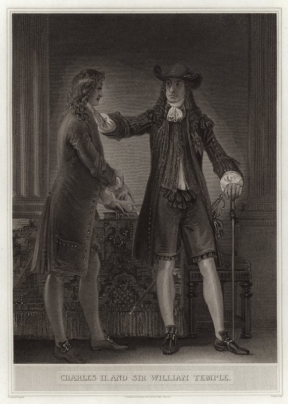 Charles II and Sir William Temple by English School