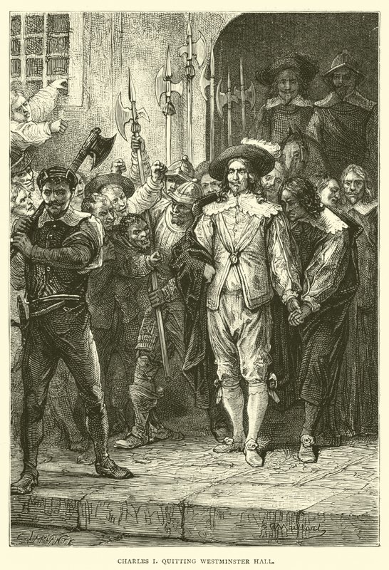 Charles I quitting Westminster Hall by English School