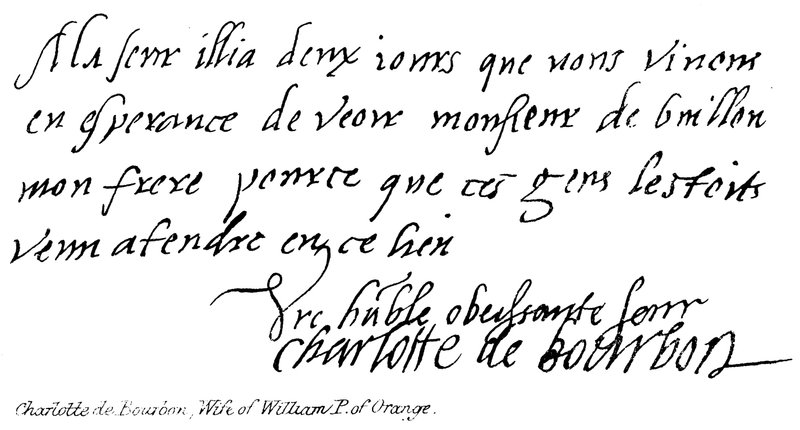 Charlotte de Bourbon, Wife of William the Silent by English School