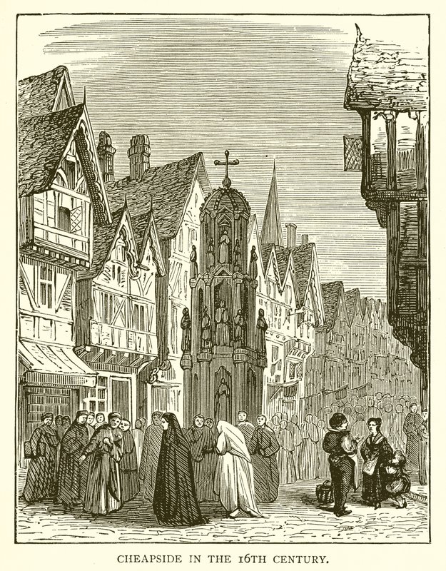 Cheapside in the 16th Century by English School