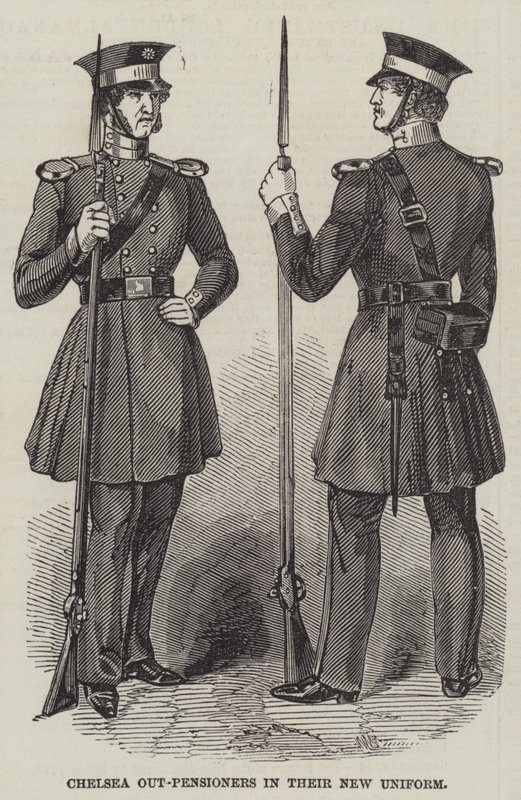 Chelsea Out-Pensioners in their New Uniform by English School