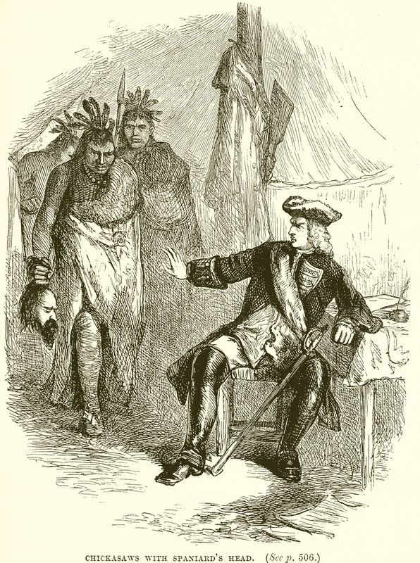 Chickasaws with Spaniards Head by English School