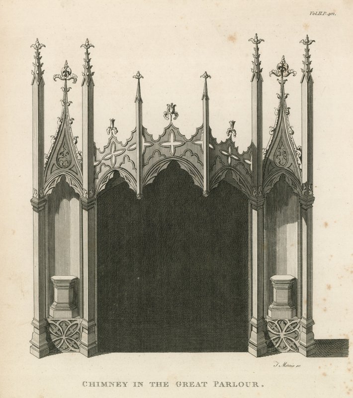 Chimney in the Great Parlour, Strawberry Hill, London by English School