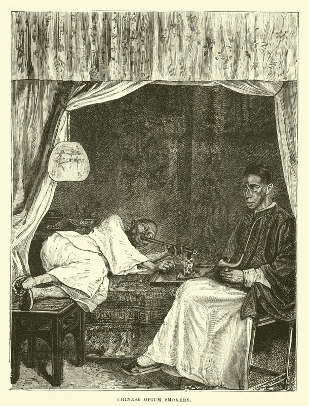 Chinese Opium Smokers by English School