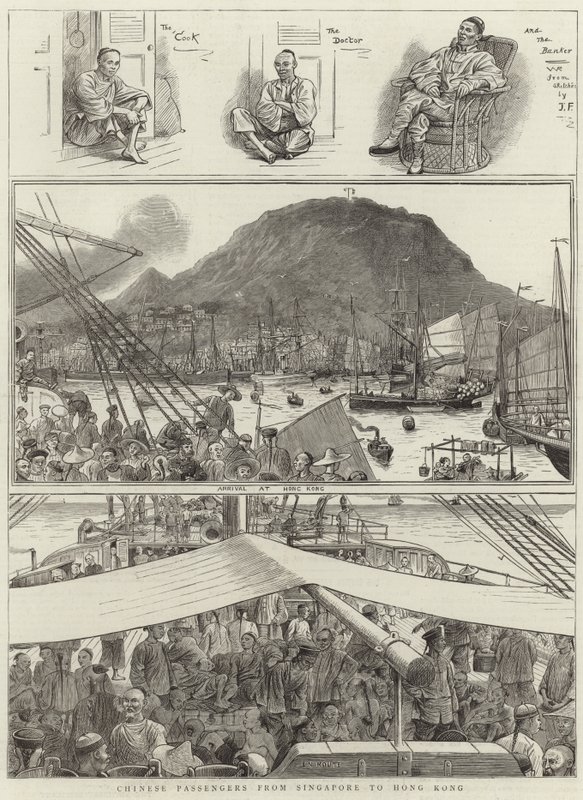 Chinese Passengers from Singapore to Hong Kong by English School