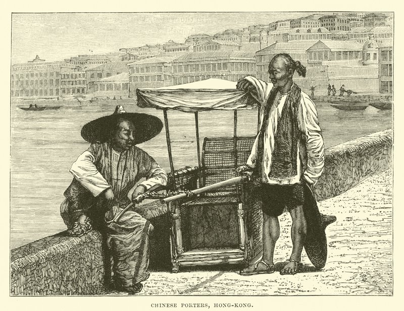 Chinese Porters, Hong-Kong by English School