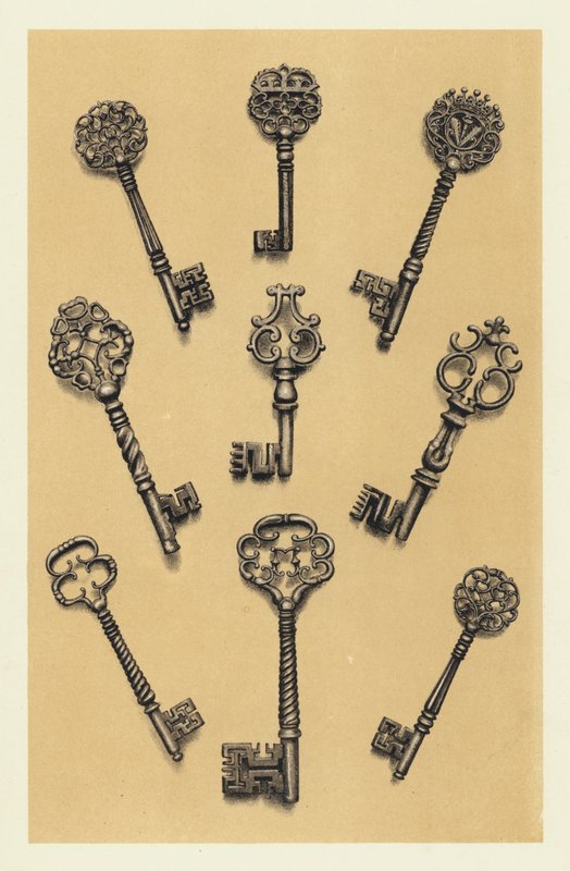 Chiselled Steel Keys of the Sixteenth and Seventeenth Centuries by English School