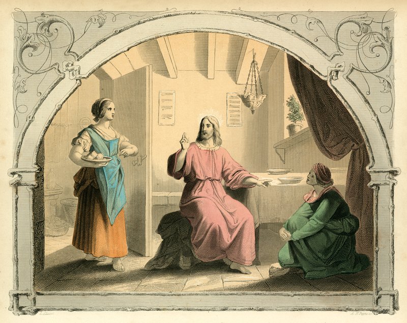Christ, Martha and Mary by English School