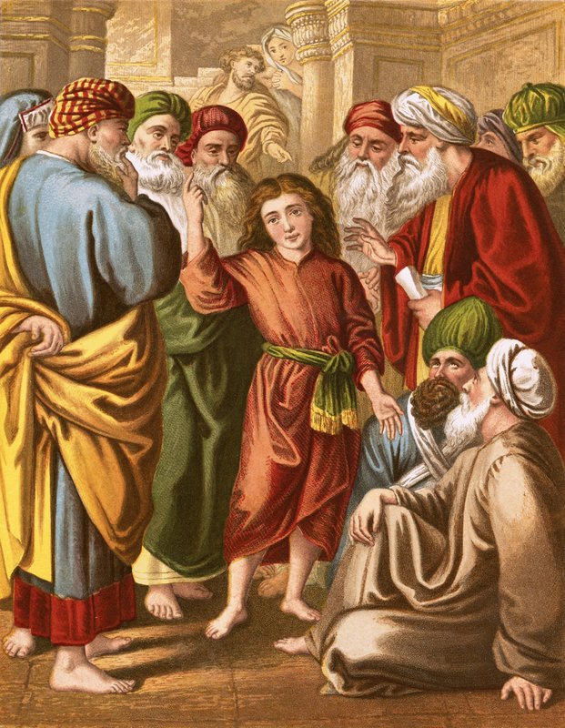 Christ among the doctors by English School