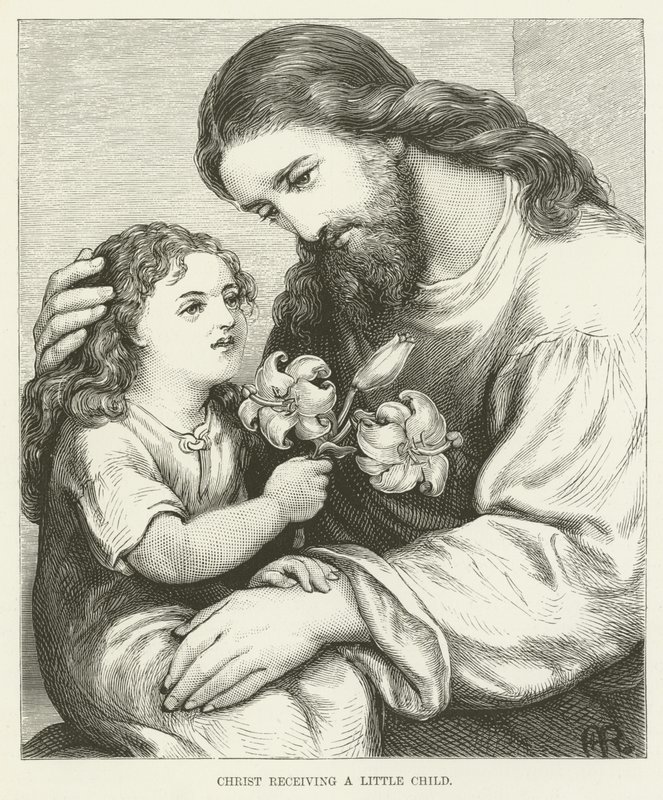 Christ Receiving a Child by English School
