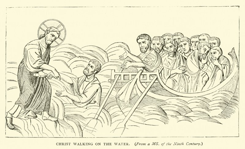Christ Walking on the Water by English School