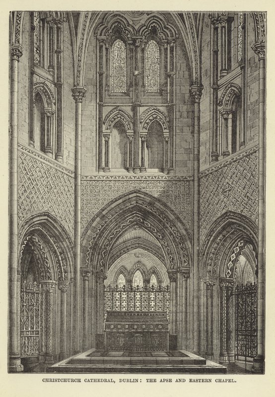 Christchurch Cathedral, Dublin, the Apse and Eastern Chapel by English School