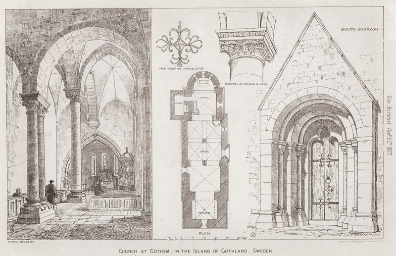 Church at Gothem, in the Island of Gothland, Sweden by English School