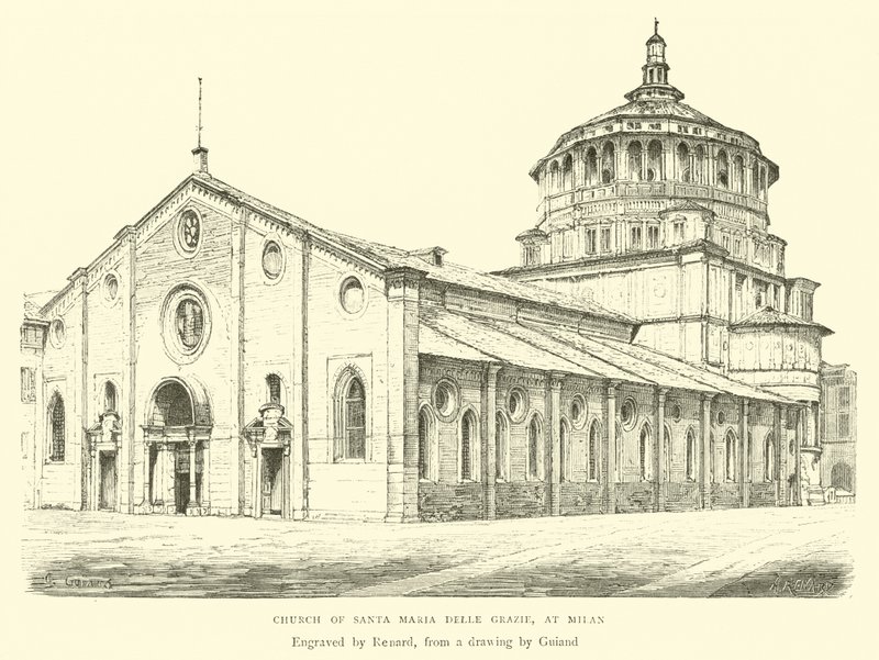 Church of Santa Maria delle Grazie, at Milan by English School