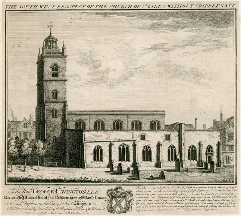 Church of St Giles Without Cripplegate, London by English School