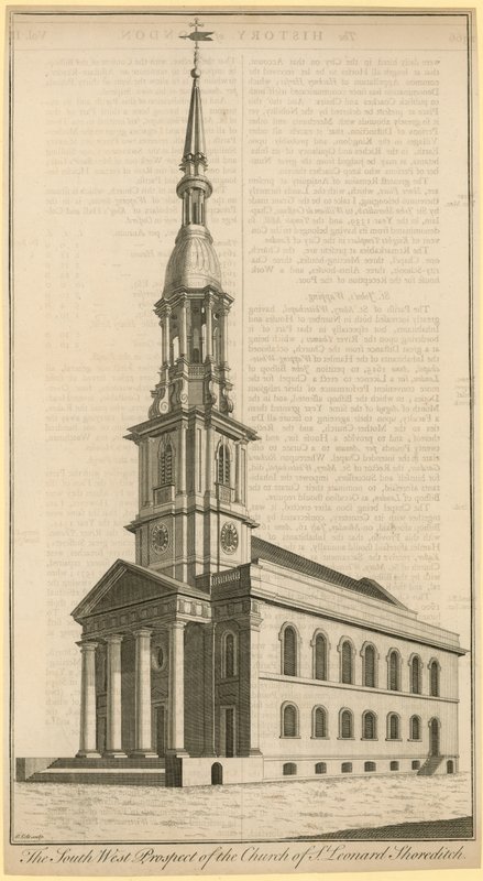 Church of St Leonard, Shoreditch by English School