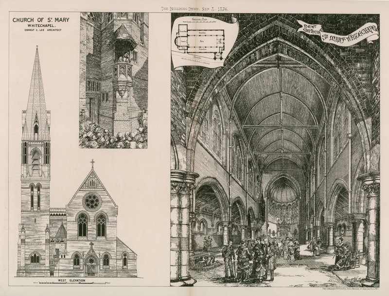 Church of St Mary in Whitechapel by English School