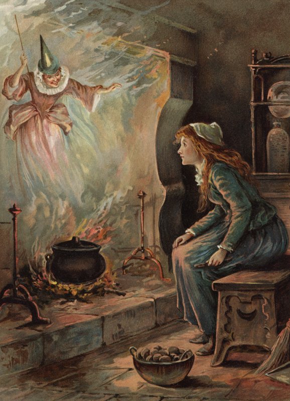 Cinderella and the Fairy Godmother by English School