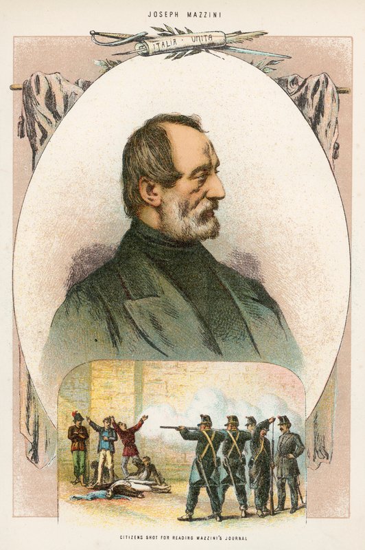 Citizens shot for reading Mazzini