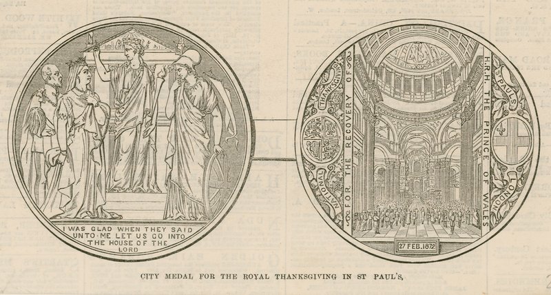 City medal for the Royal Thanksgiving in St Paul