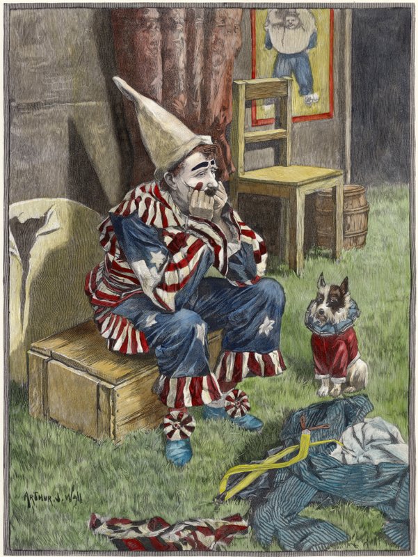 Clown, down on his luck by English School