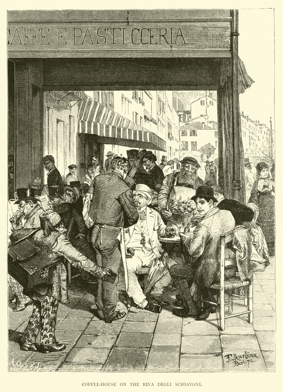 Coffee-house on the Riva Degli Schiavoni by English School