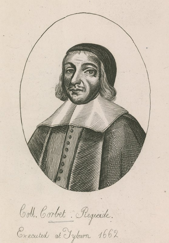 Coll Corbet, Regicide, executed at Tyburn, 1662 by English School