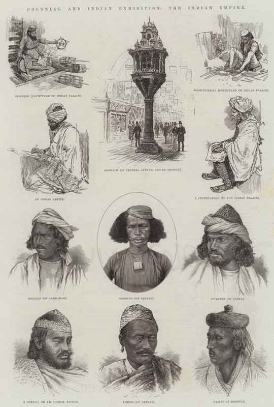 Colonial and Indian Exhibition, the Indian Empire (engraving) by English School
