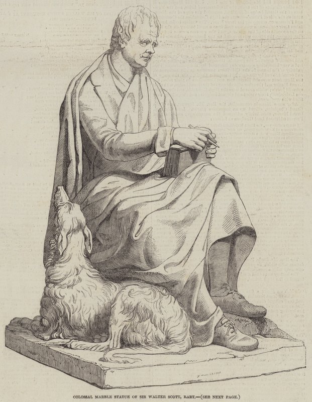 Colossal Marble Statue of Sir Walter Scott, Baronet by English School
