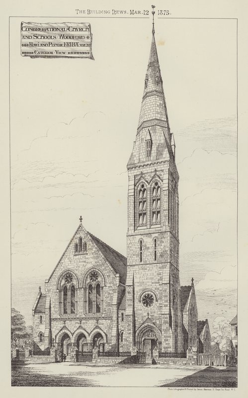 Congregational Church and Schools, Woodford by English School
