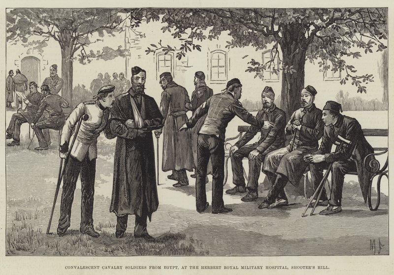 Convalescent Cavalry Soldiers from Egypt, at the Herbert Royal Military Hospital, Shooter