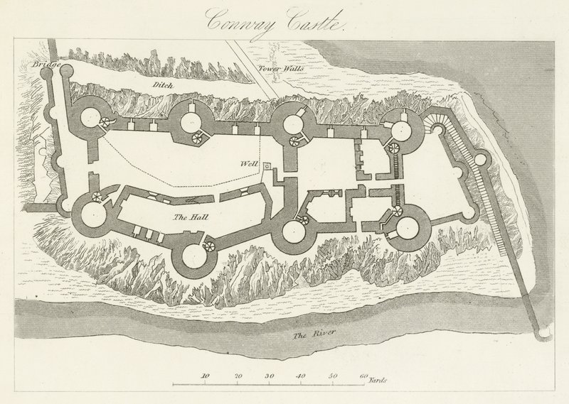 Conway Castle by English School