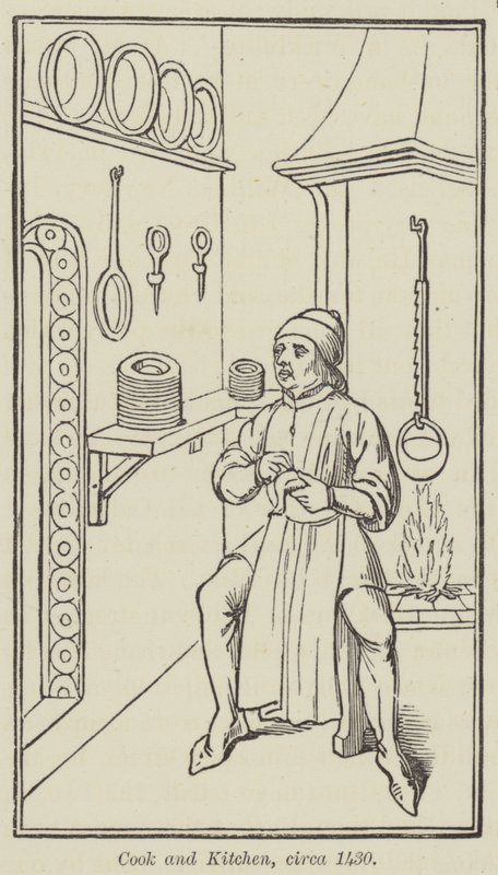 Cook and Kitchen, circa 1430 by English School