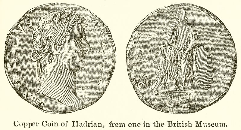 Copper Coin of Hadrian, from one in the British Museum by English School