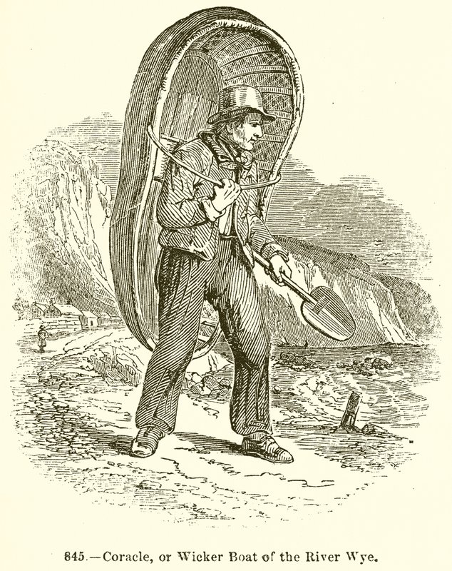 Coracle, or Wicker Boat of the River Wye by English School