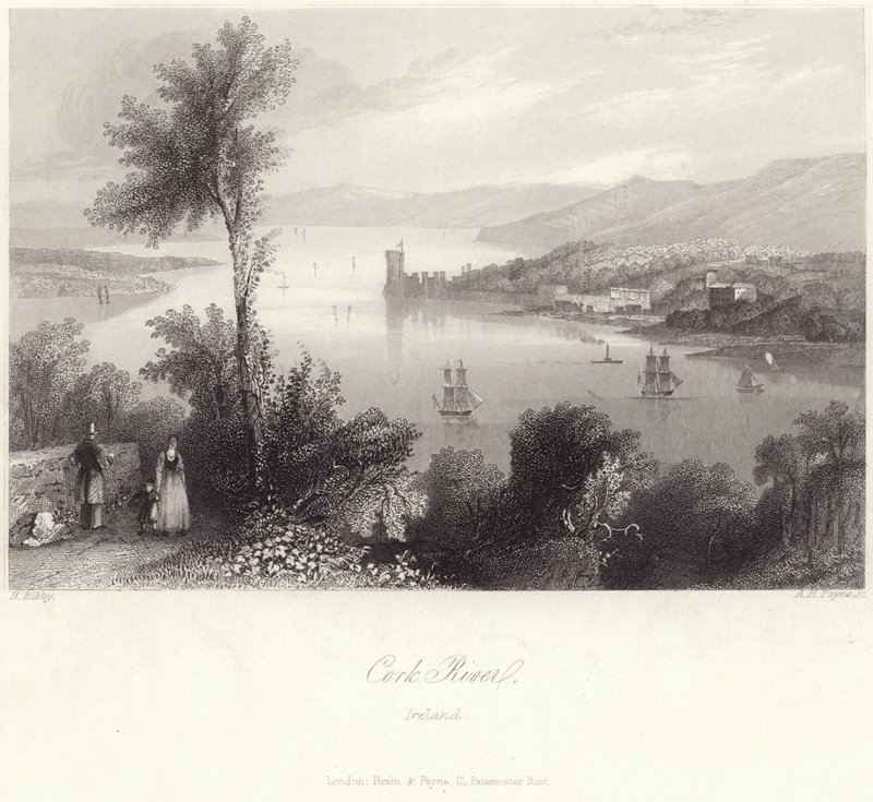 Cork River in Ireland by English School