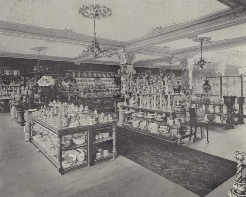 Corner in the China Showrooms, Harrods by English School